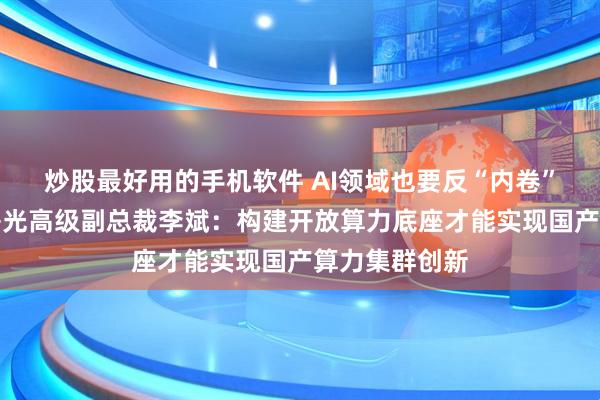 炒股最好用的手机软件 AI领域也要反“内卷”！对话中科曙光高级副总裁李斌：构建开放算力底座才能实现国产算力集群创新