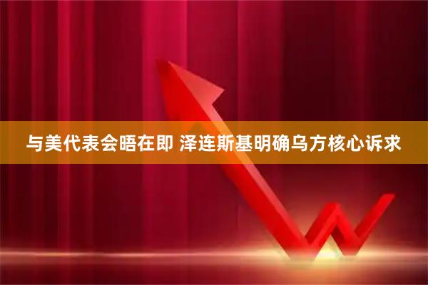 与美代表会晤在即 泽连斯基明确乌方核心诉求